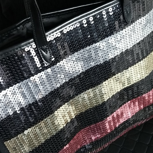Victoria Secret striped black tote - Picture 11 of 13